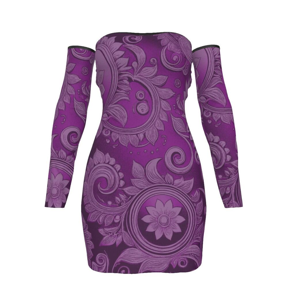 fullbreedcustom Women's Off-shoulder Back Lace-up Dress